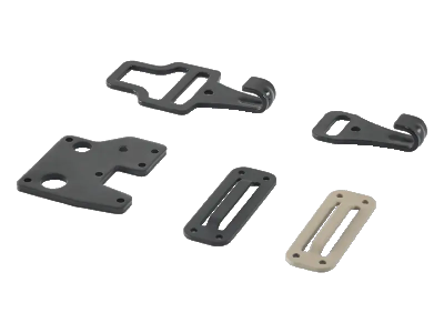 Gancho de recubrimiento en polvo para piezas interiores de automóviles